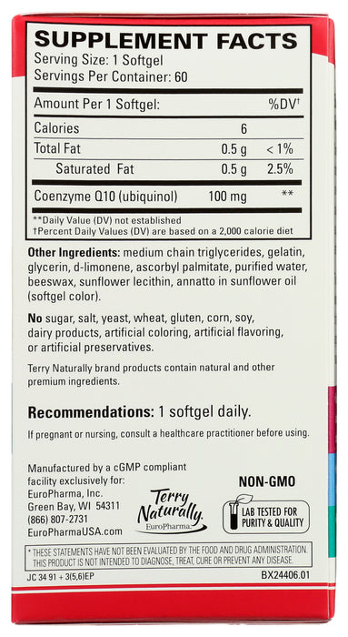 CoQ10 100 mg, Ubiquinol, 60 sgel