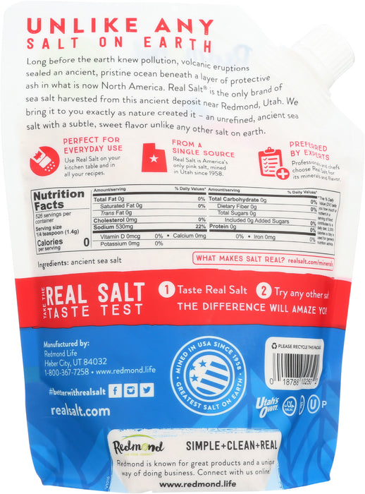 Real Salt, Fine Sea Salt, 26 oz