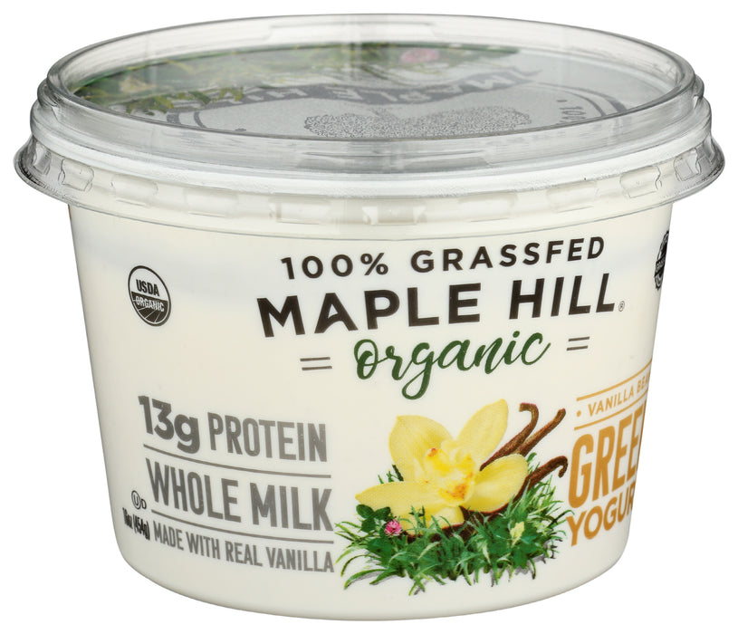 Greek Yogurt, Grassfed WM, Vanilla, Org, 16 oz