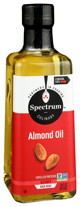 Almond Oil, Expeller Pressed Refined, 16 fl oz