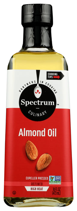 Almond Oil, Expeller Pressed Refined, 16 fl oz