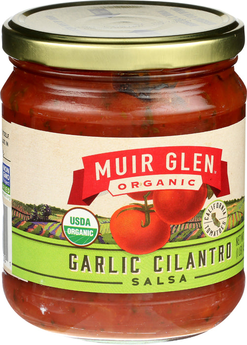 Salsa Garlic Cilantrao, Org, 16 oz