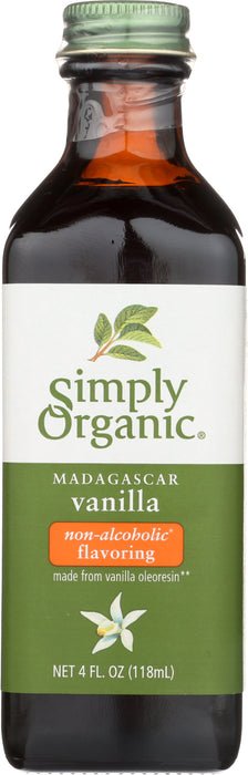 Vanilla Flavoring, Non-Alcoholic, Org, 4 fl oz