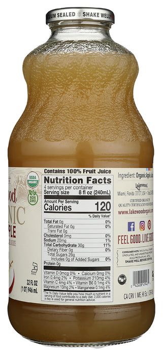 Pure Apple Juice, Org, 32 fl oz