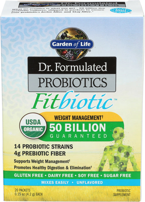 Dr. Formulated Probiotics, Fitbio powder stick, 20 ct