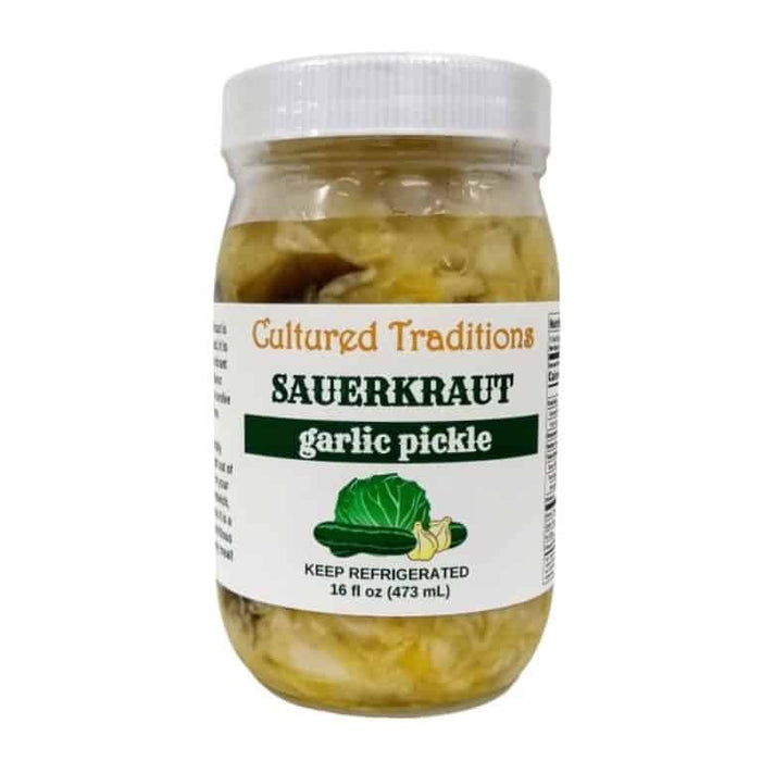 Garlic Pickle Sauerkraut, 16 floz