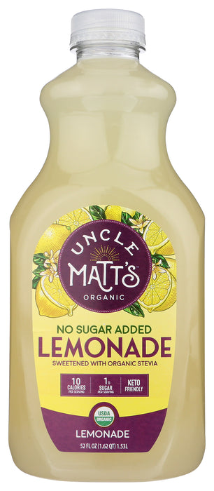 Lemonade, No Sugar Added, Org, 52 floz