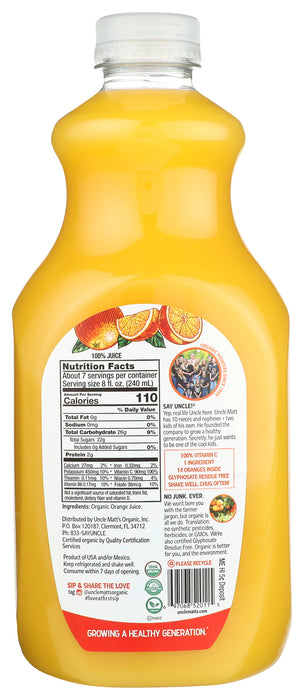 Orange Juice Pulp Free, Org, 52 floz