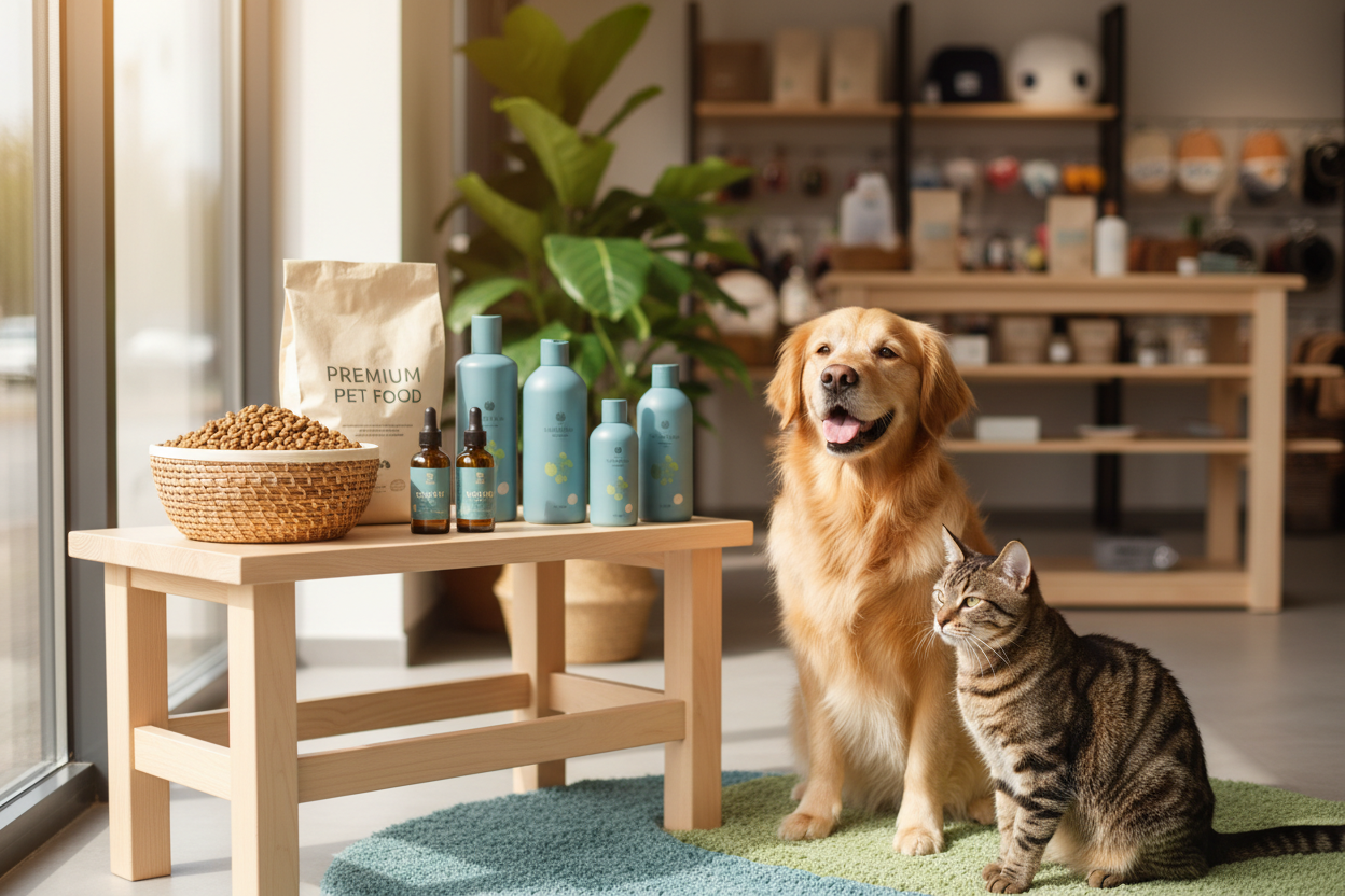 include pet food, shampoo, oil 